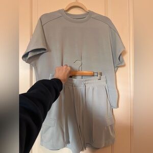 CALIA baby blue lounge soft stream 2 piece set.